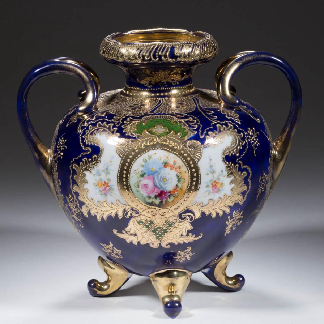 NIPPON PORCELAIN COBALT VASE (1 of 5)