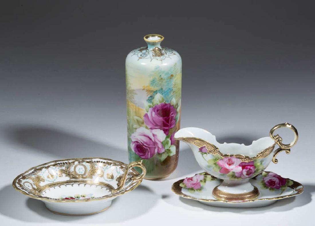 NIPPON PORCELAIN ROSE ARTICLES, LOT OF FOUR (1 of 8)