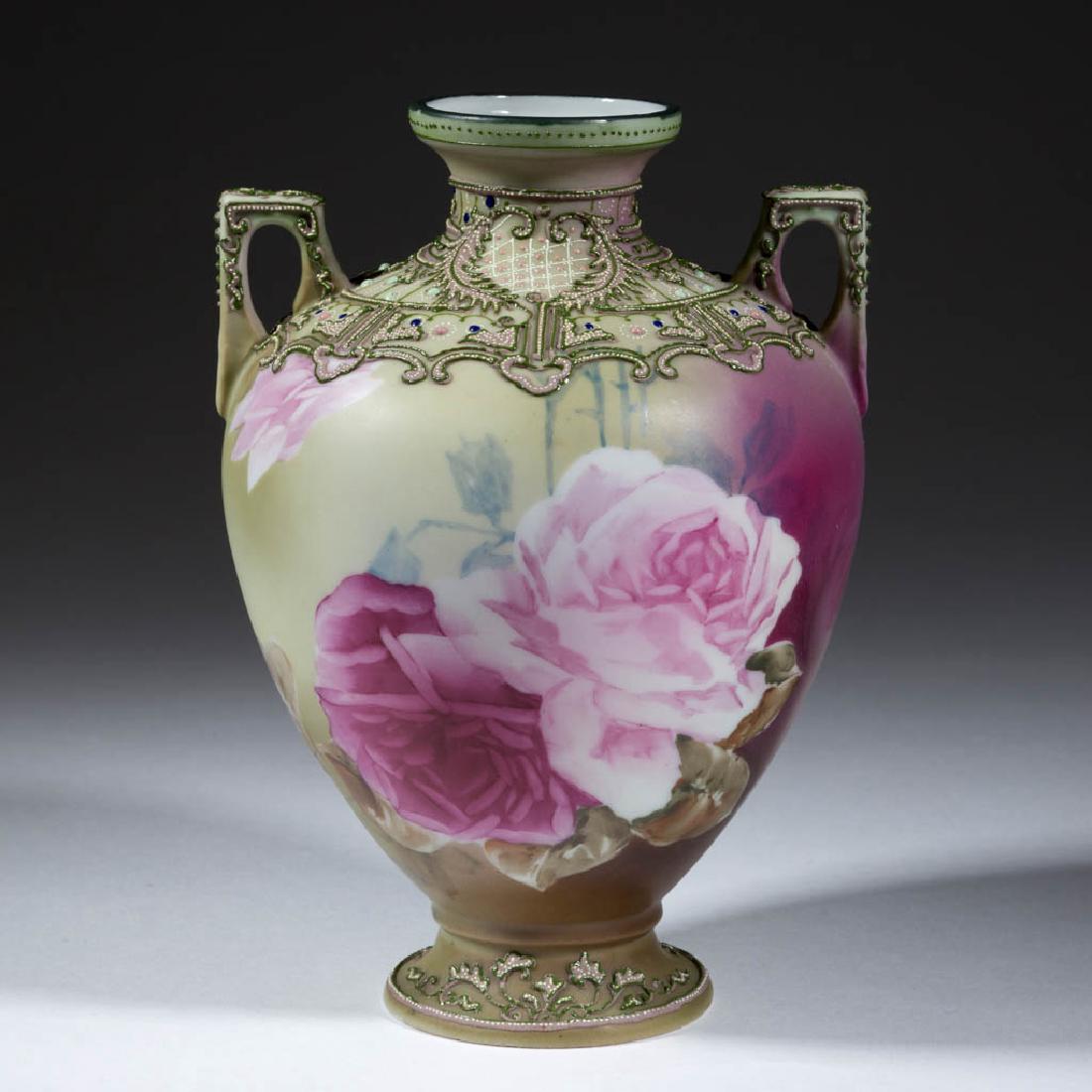 NIPPON PORCELAIN MORIAGE VASE (1 of 5)