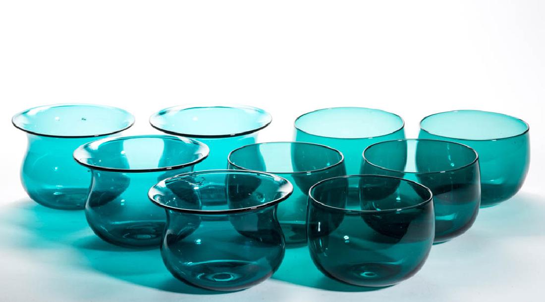 FREE-BLOWN FINGER BOWLS, LOT OF NINE (1 of 1)
