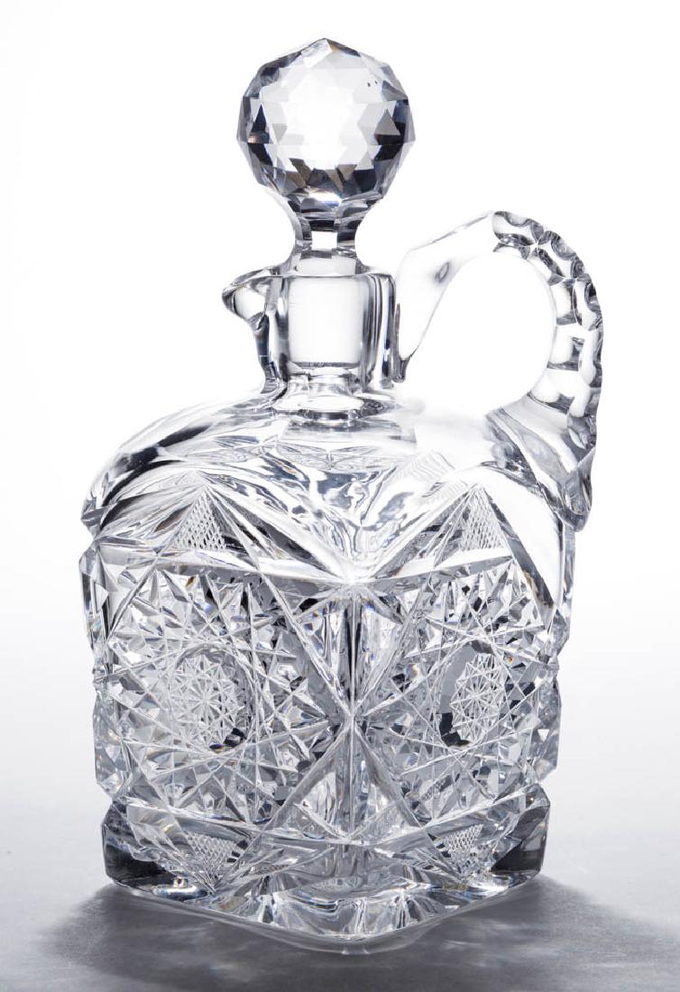 AMERICAN BRILLIANT CUT GLASS WHISKEY JUG / DECANTER (1 of 1)
