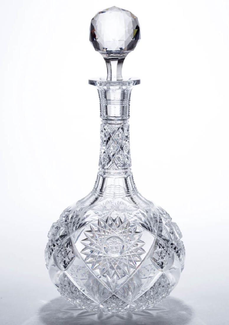 J. D. BERGEN "COLUMBIA" BRILLIANT CUT GLASS DECANTER (1 of 1)