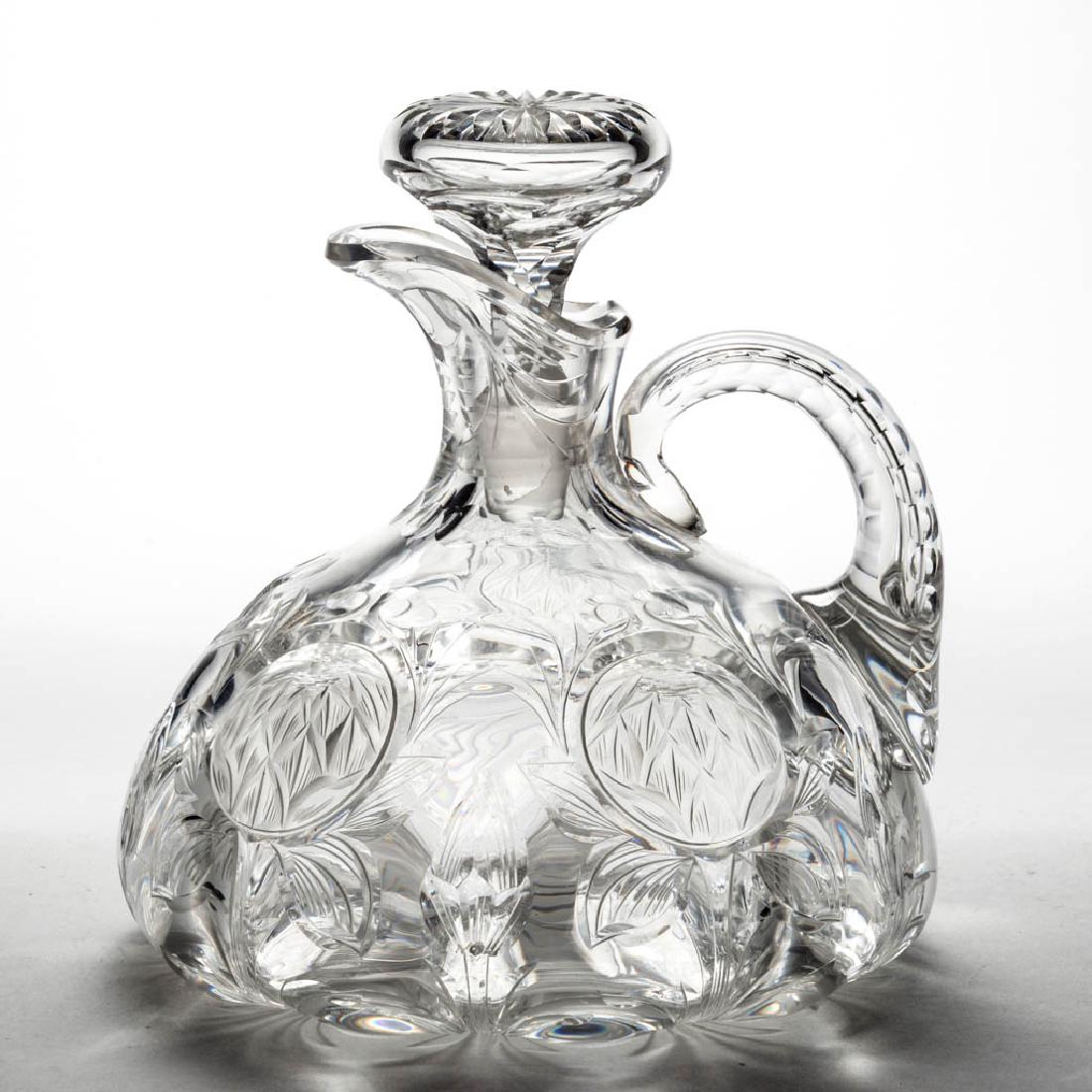American / English Cut Rock Crystal Whiskey Decanter