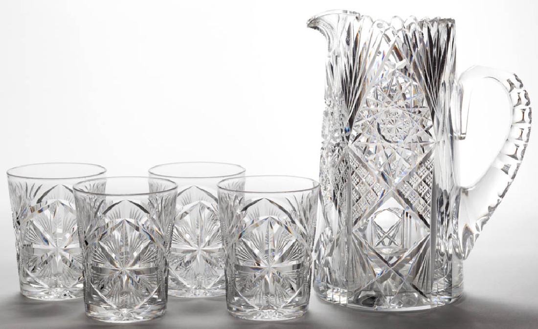 AMERICAN BRILLIANT CUT GLASS BEVERAGE ARTICLES, LOT OF (1 of 1)