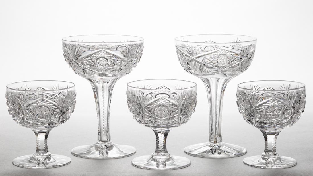 J. HOARE & CO. BRILLIANT CUT GLASS STEMWARE, LOT OF (1 of 1)