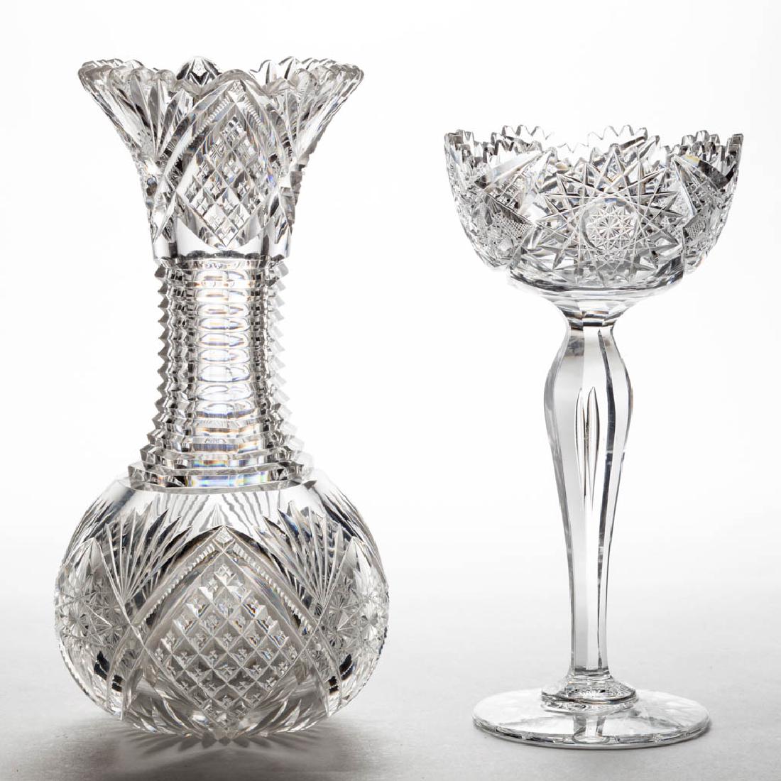 ASSORTED BRILLIANT CUT GLASS TABLE ARTICLES, LOT OF TWO (1 of 1)