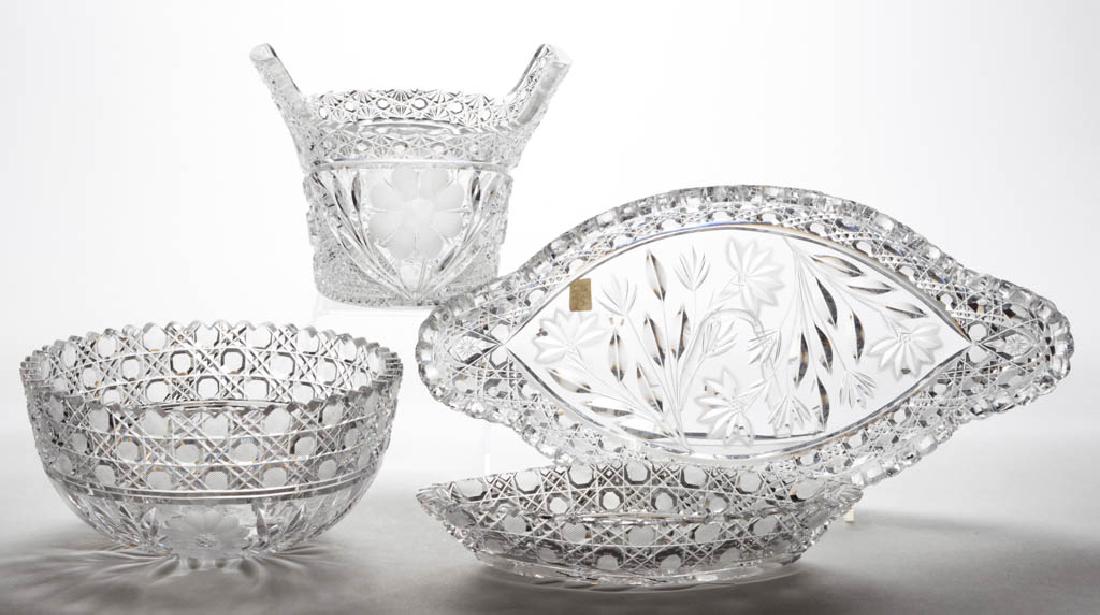 AMERICAN BRILLIANT CUT AND ENGRAVED GLASS TABLE (1 of 1)