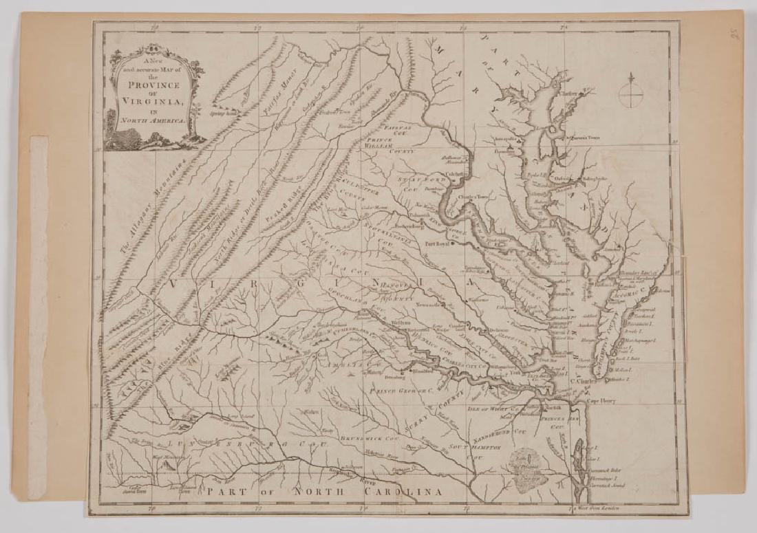 REVOLUTIONARY WAR ERA MAP OF VIRGINIA