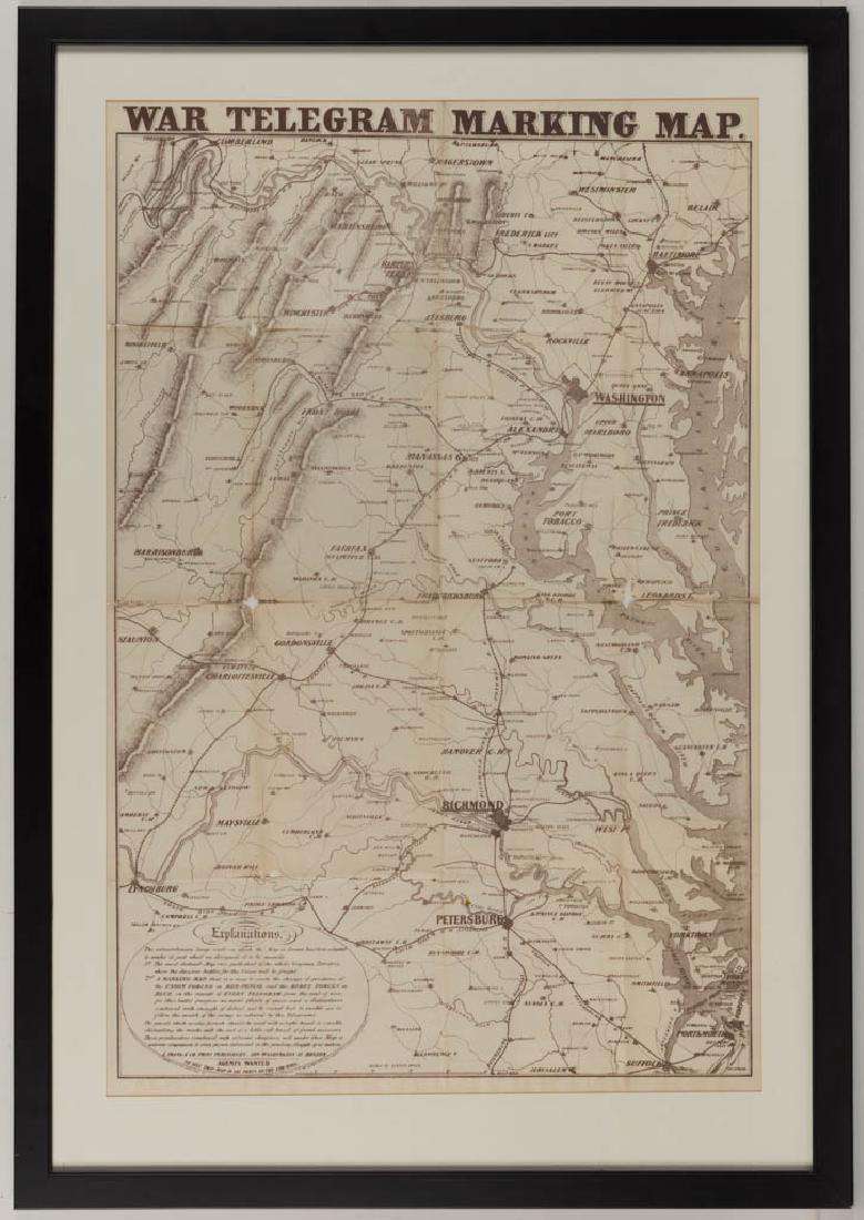 LOUIS PRANG (AMERICAN, 1824-1909) CIVIL WAR MAP (1 of 5)