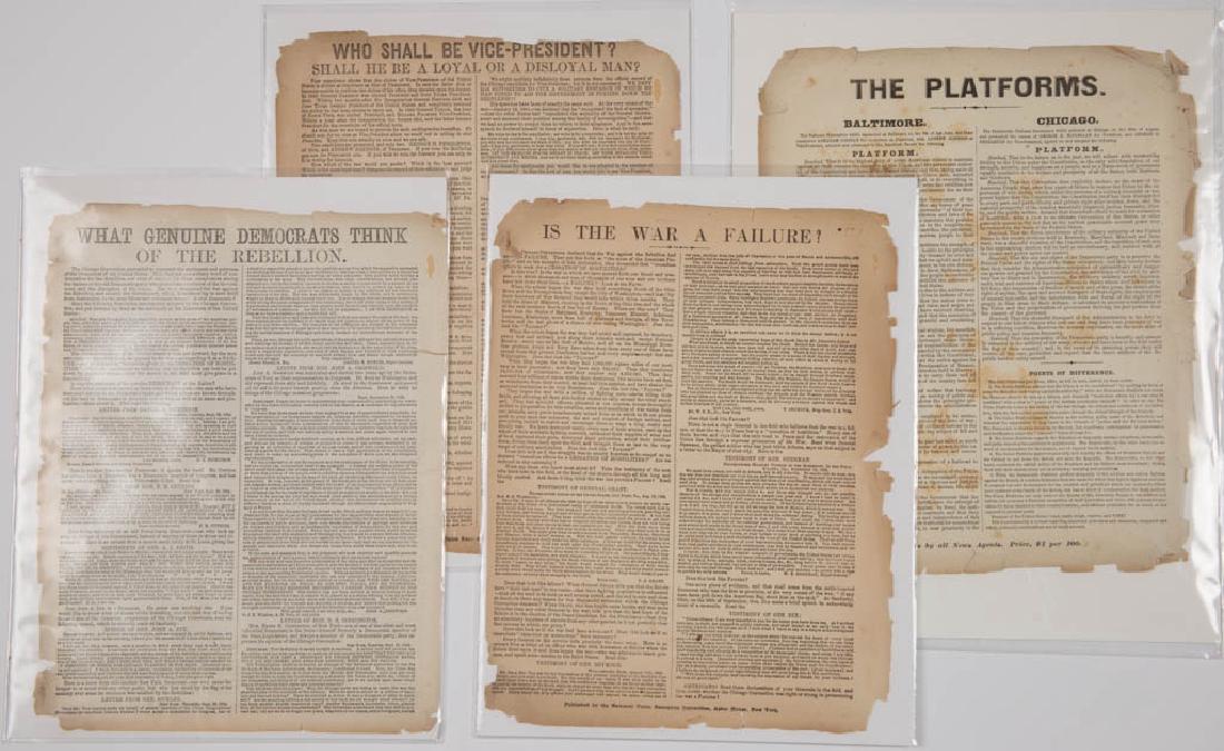CIVIL WAR ERA POLITICAL CAMPAIGN BROADSIDES, LOT OF (1 of 1)