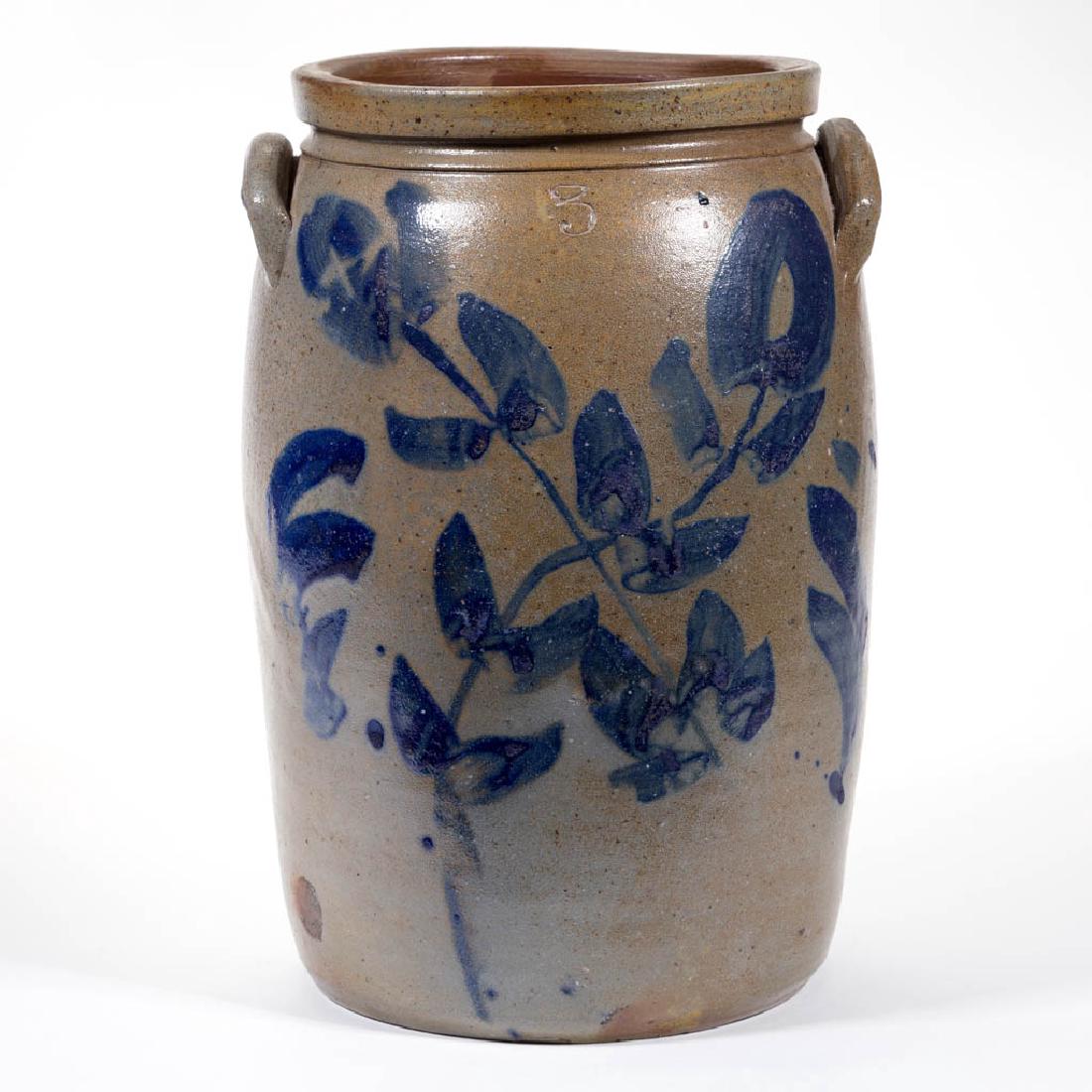AMERICAN DECORATED STONEWARE JAR (1 of 3)
