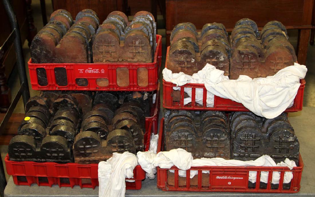 SOUTHERN EARTHENWARE "SLAVE" TILES, LOT OF 81 (1 of 2)