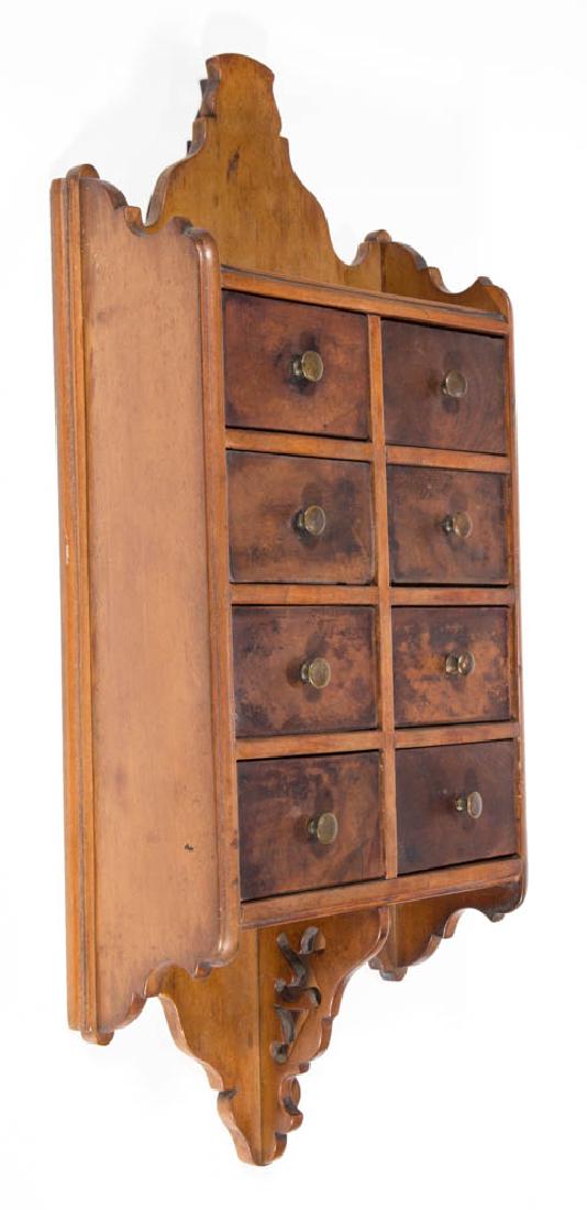 AMERICAN CHERRY AND FIGURED MAHOGANY HANGING SPICE BOX (1 of 1)