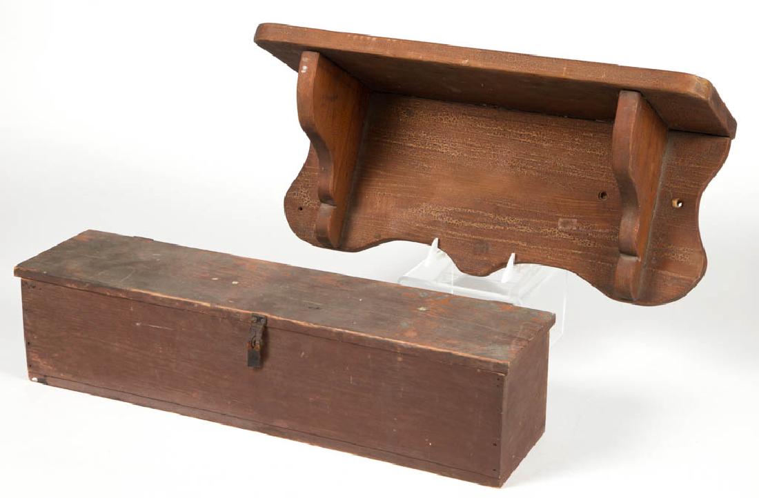 COUNTRY PAINTED YELLOW PINE BOX (1 of 1)