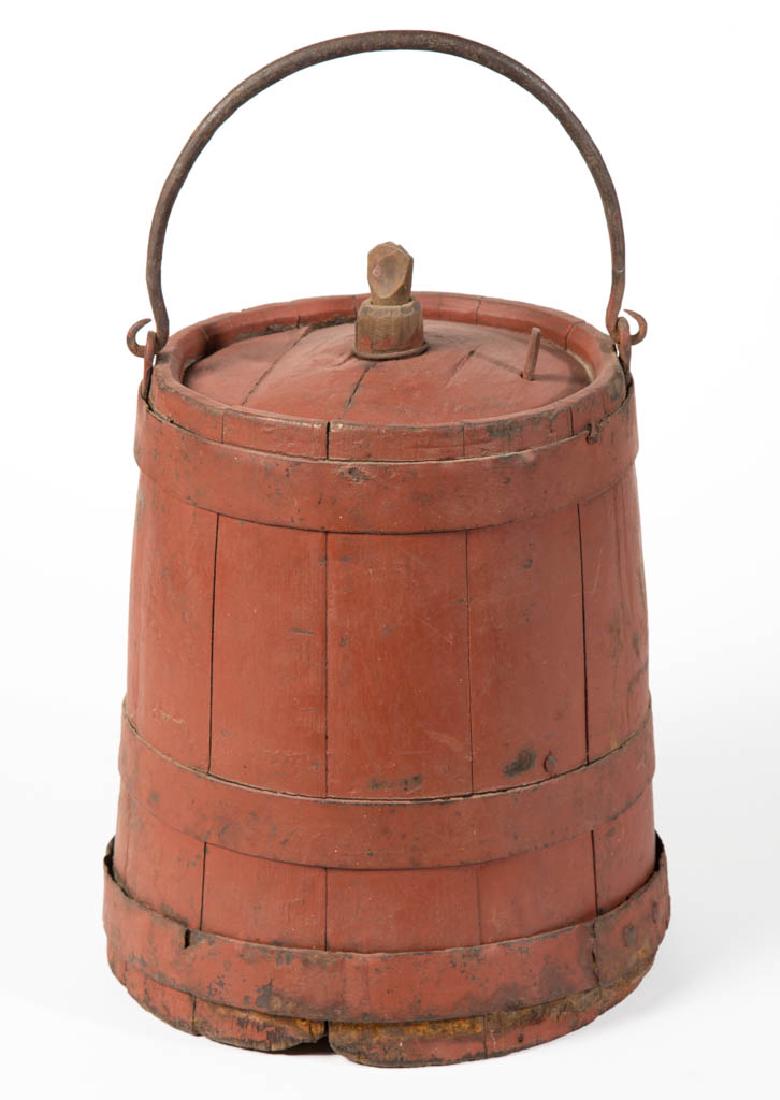 SHENANDOAH VALLEY OF VIRGINIA PAINTED WOODEN OIL BUCKET (1 of 2)