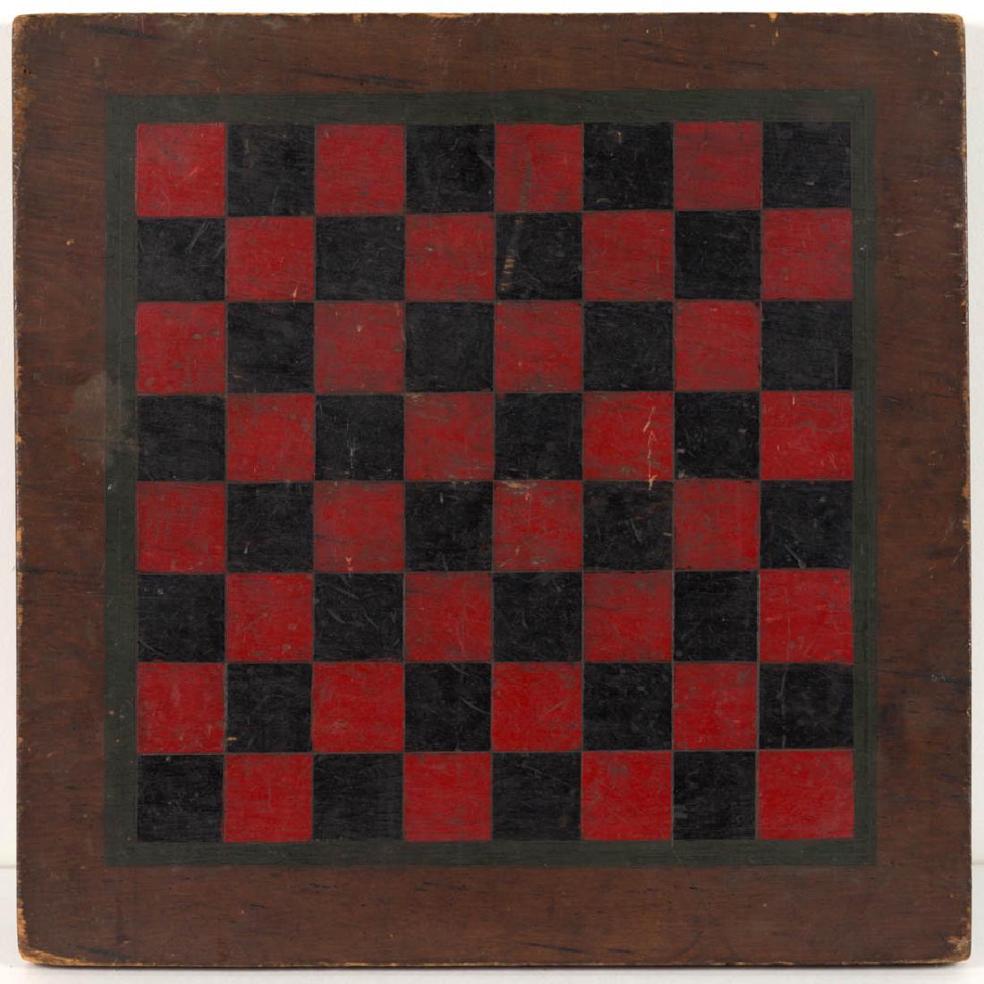 AMERICAN PAINT-DECORATED PINE GAME BOARD (1 of 2)