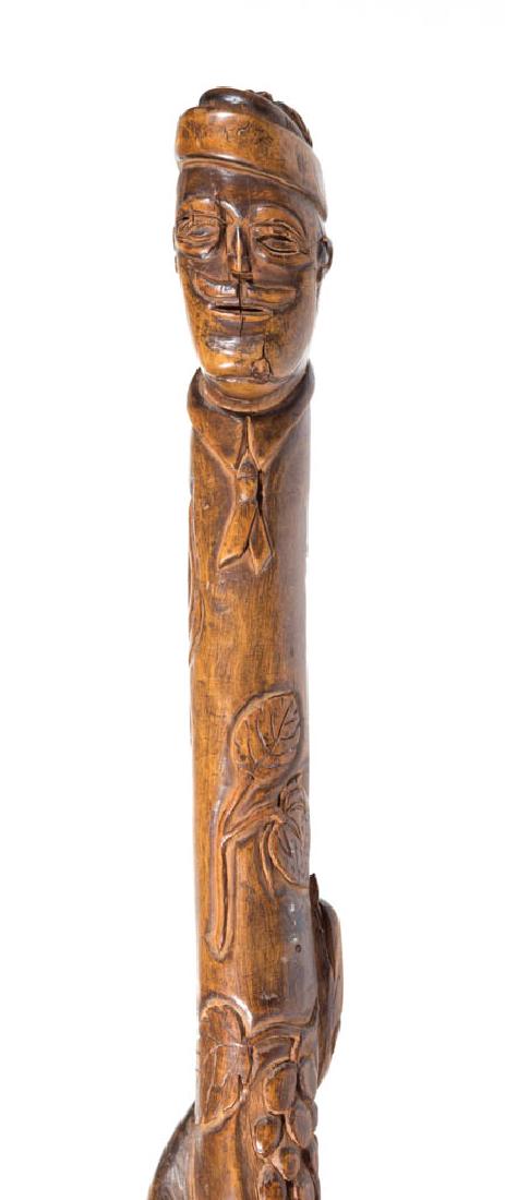 WORLD WAR ONE / WWI FOLK ART CARVED CANE / WALKING (1 of 6)