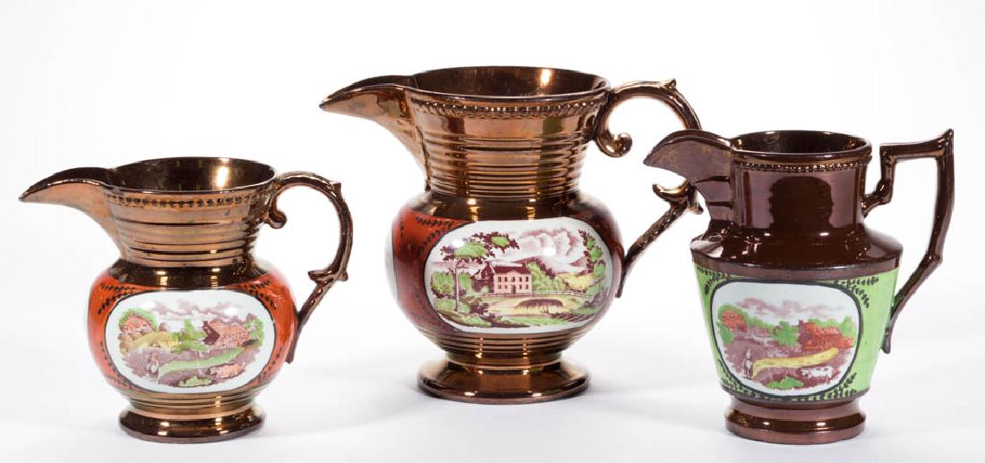 ENGLISH COPPER LUSTRE TRANSFER-PRINTED CERAMIC (1 of 3)