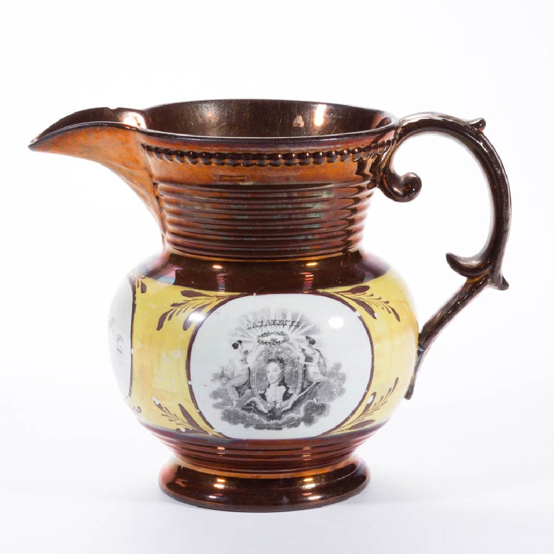 ENGLISH COPPER LUSTRE TRANSFER-PRINTED AMERICAN (1 of 3)