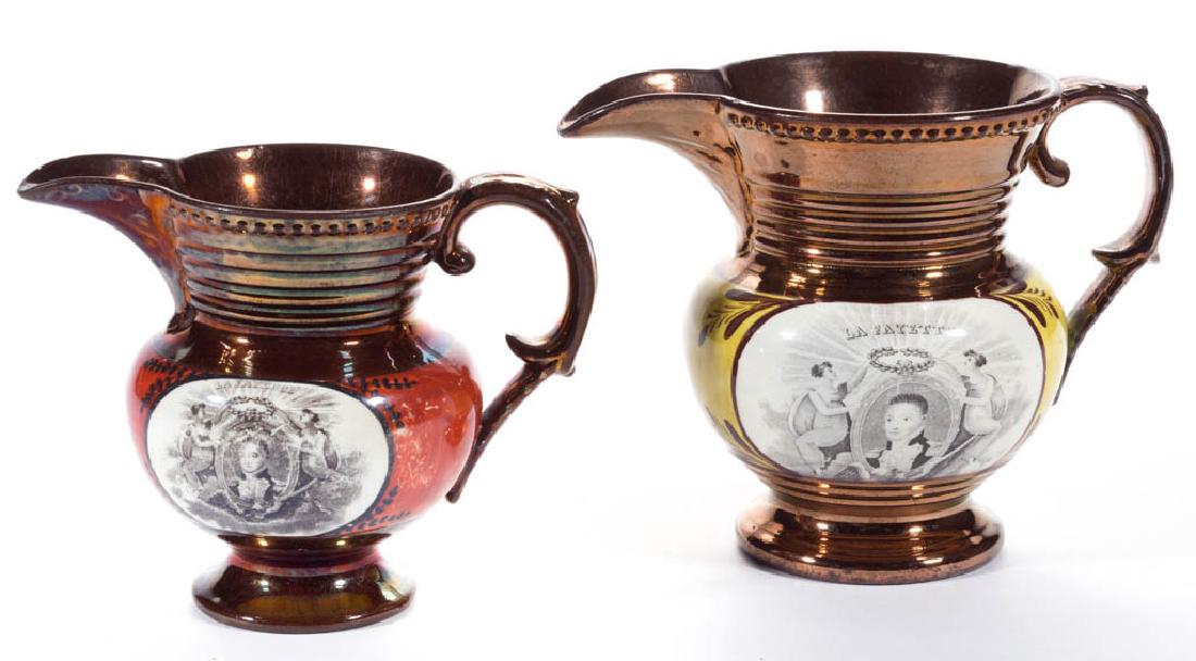 ENGLISH COPPER LUSTRE TRANSFER-PRINTED AMERICAN (1 of 2)