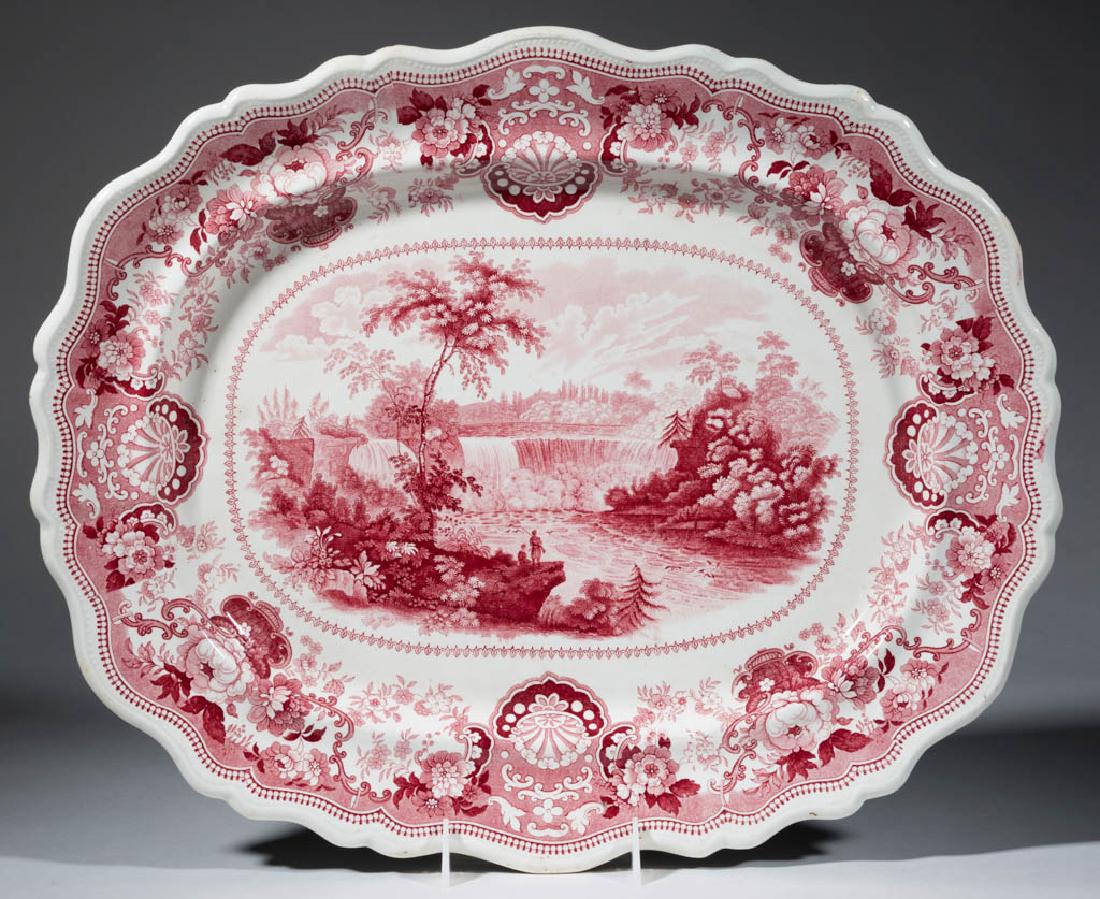 ENGLISH TRANSFER-PRINTED AMERICAN VIEW CERAMIC PLATTER (1 of 1)