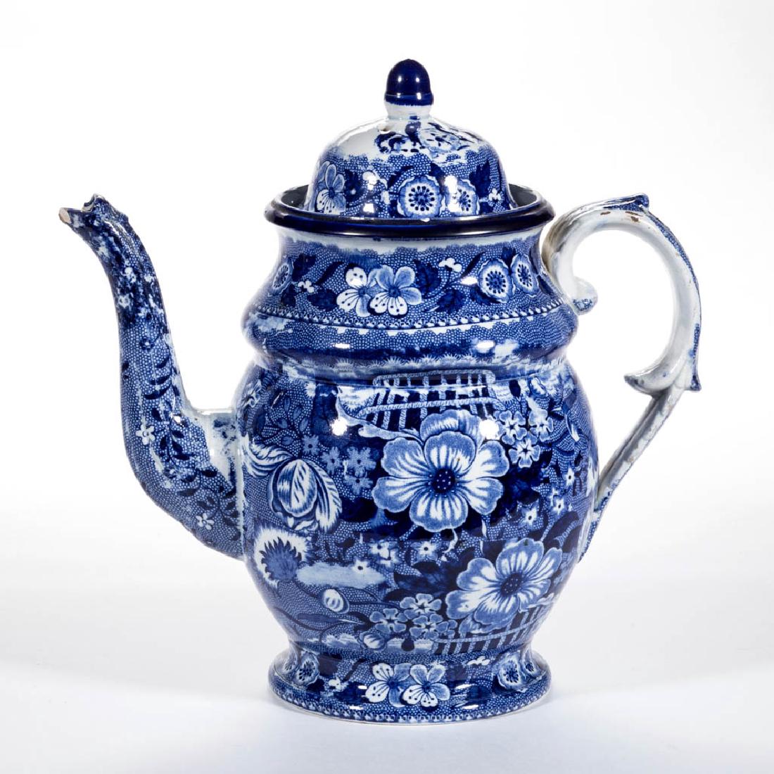 ENGLISH TRANSFER-PRINTED CERAMIC TEAPOT (1 of 4)