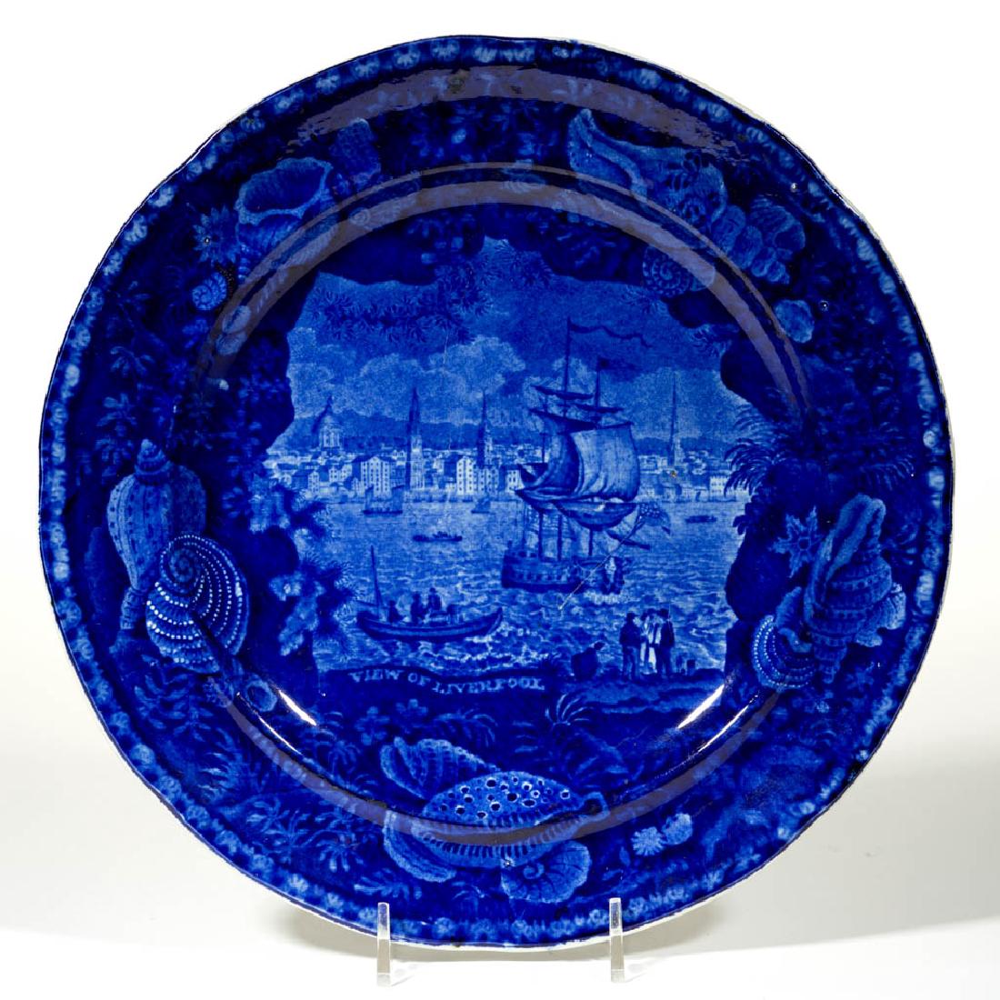 ENGLISH TRANSFER-PRINTED LIVERPOOL CERAMIC PLATE (1 of 1)