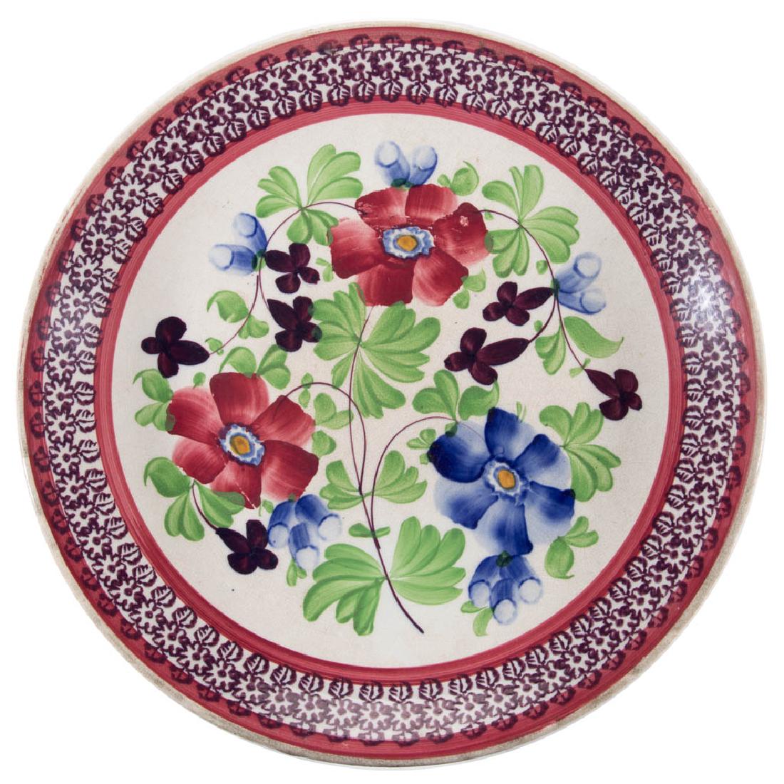 ENGLISH STICK SPATTER IRONSTONE LARGE CHARGER / PLATTER (1 of 1)