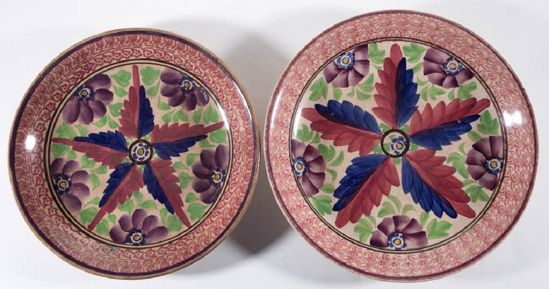 ENGLISH STICK SPATTER IRONSTONE LARGE CHARGERS / (1 of 3)