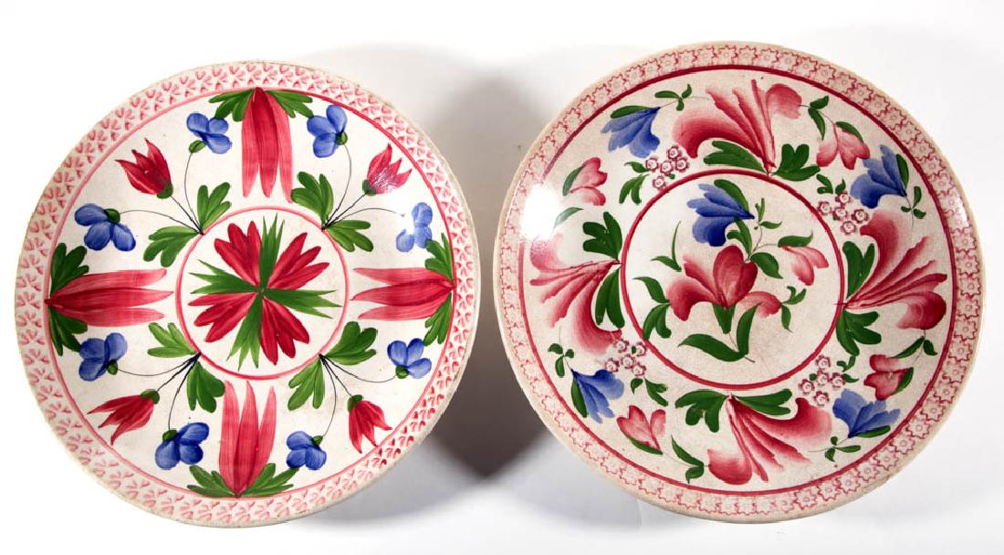 ENGLISH STICK SPATTER IRONSTONE LARGE CHARGERS / (1 of 3)