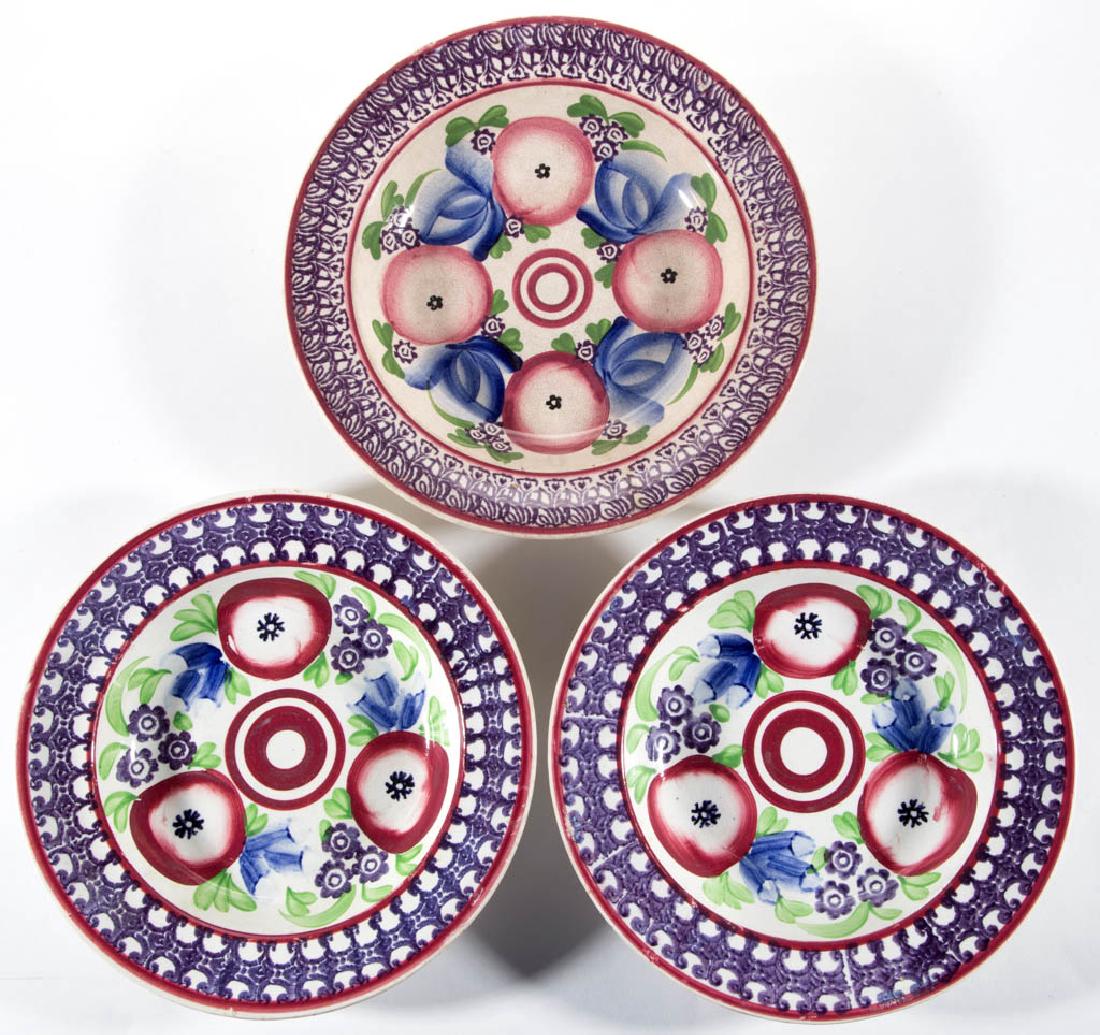 ENGLISH STICK SPATTER IRONSTONE LARGE DISHES / SOUP (1 of 1)