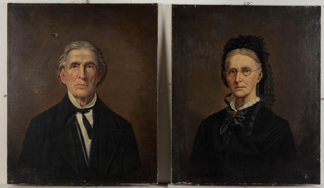 PAIR OF H.M. WEGNER (AMERICAN, 20TH CENTURY) PORTRAITS (1 of 8)