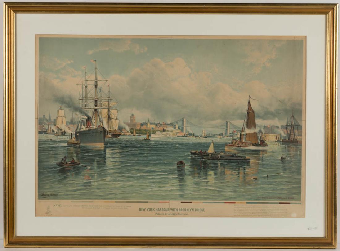 RAPHAEL TUCK & SONS NEW YORK HARBOR PRINT (1 of 1)