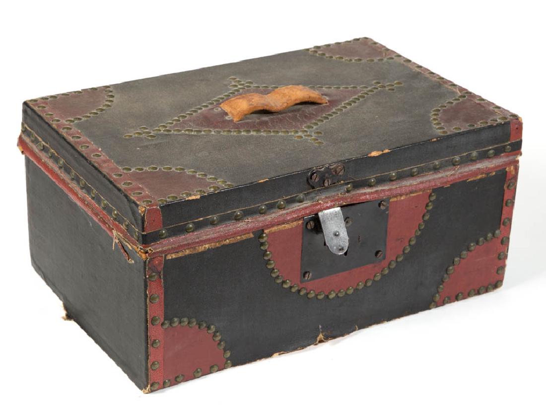 AMERICAN RED AND BLACK CANVAS-COVERED BOX (1 of 4)