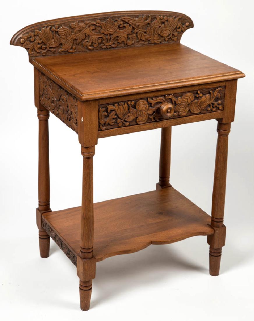 AMERICAN CARVED WALNUT WASH STAND (1 of 2)