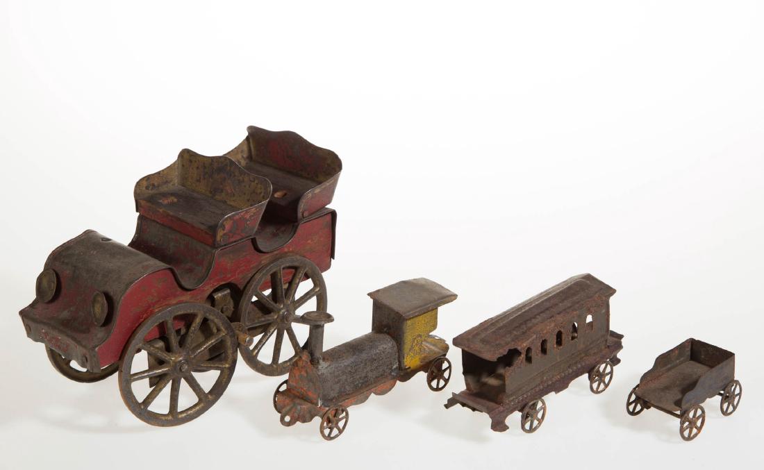 ASSORTED ANTIQUE TIN TOYS, LOT OF FOUR (1 of 2)