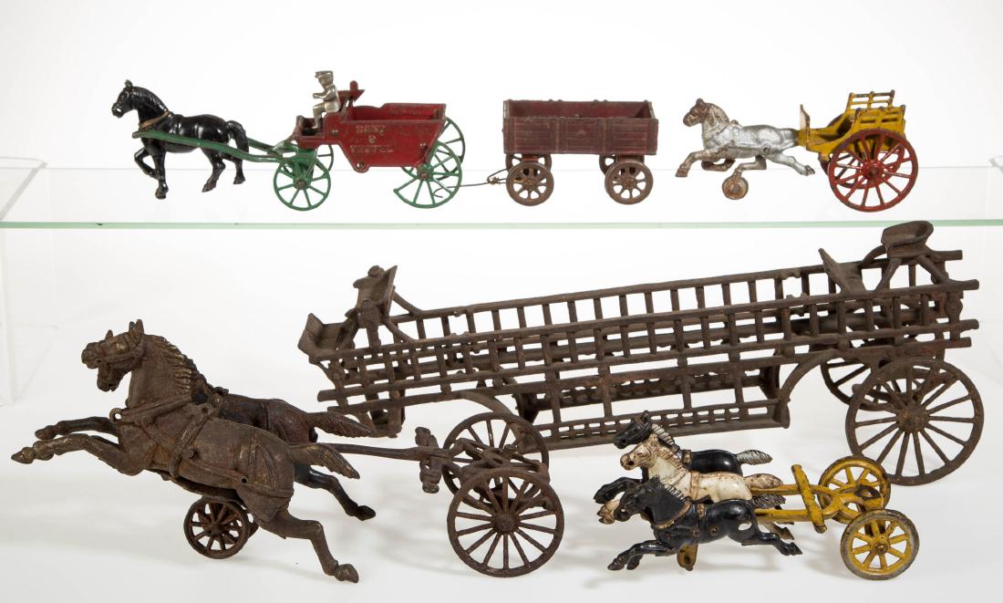 ASSORTED CAST-IRON TOYS, LOT OF SIX (1 of 1)