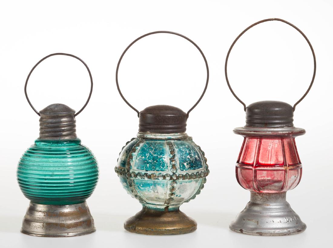 ASSORTED GLASS CANDY CONTAINERS, LOT OF THREE (1 of 1)