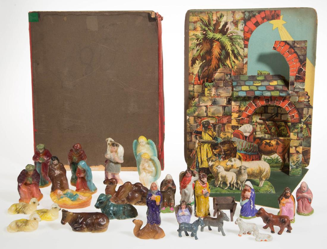 VINTAGE CHRISTMAS NATIVITY SETS, LOT OF THREE (1 of 2)