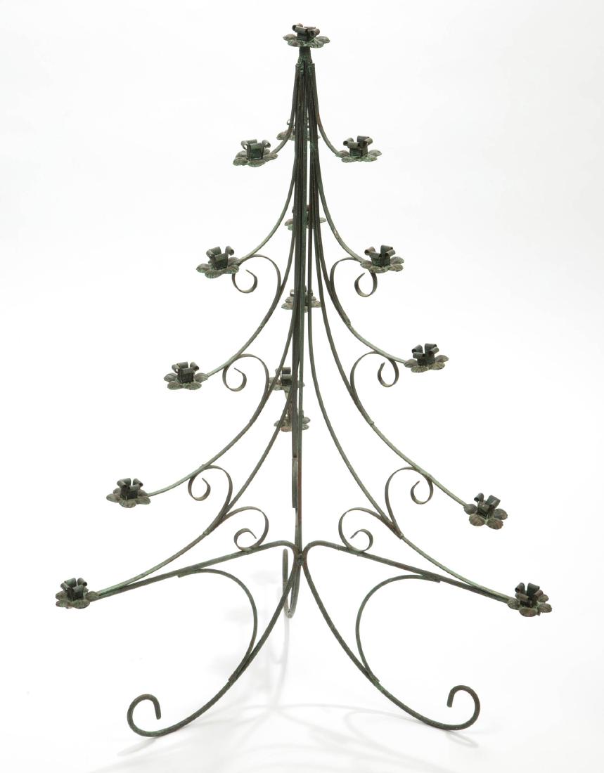 VINTAGE METAL CHRISTMAS TABLE-TOP TREE (1 of 1)