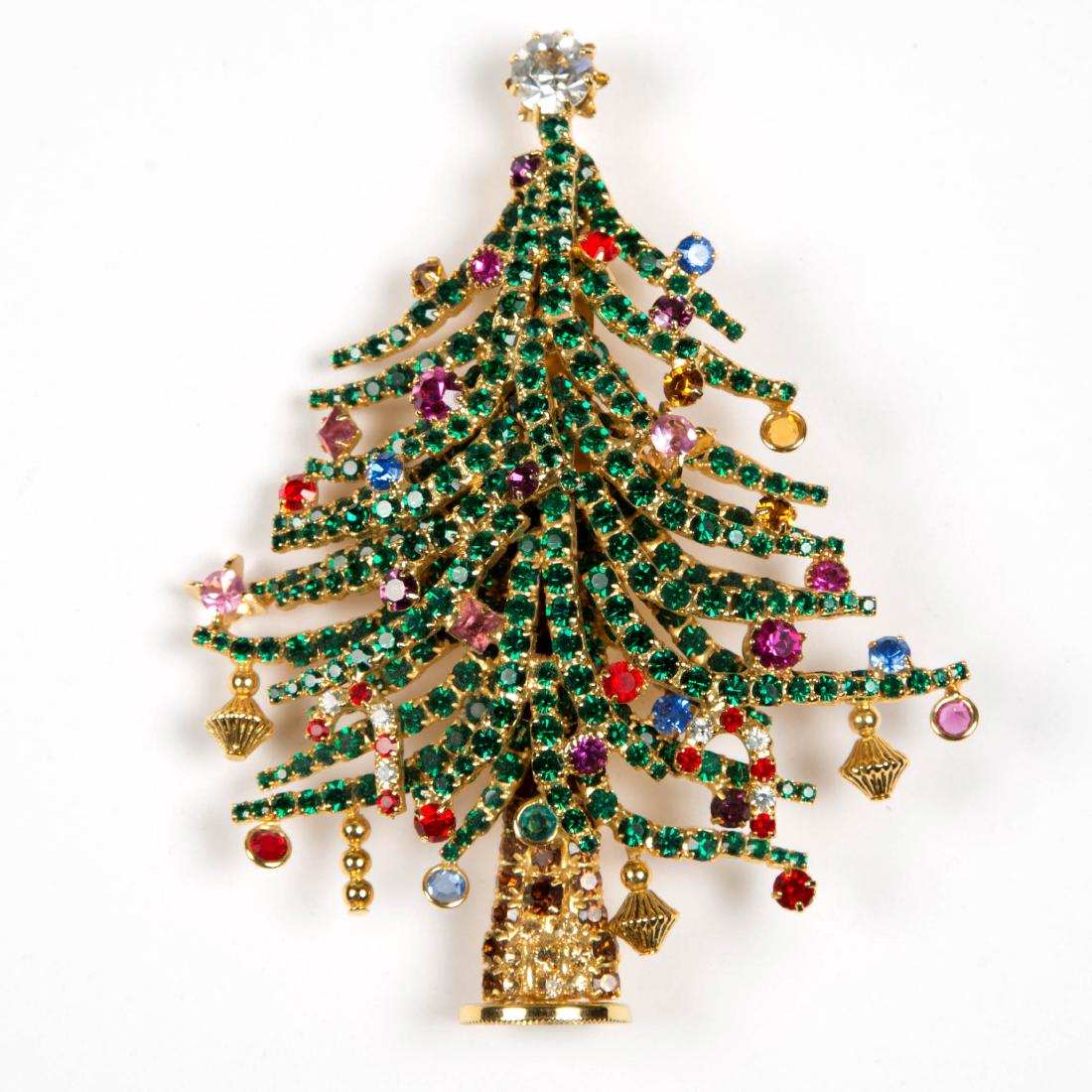 VINTAGE DOROTHY BAUER CHRISTMAS COSTUME JEWELRY BROOCH (1 of 1)