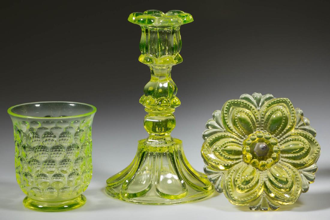 ASSORTED FLINT GLASS ARTICLES, LOT OF THREE (1 of 1)