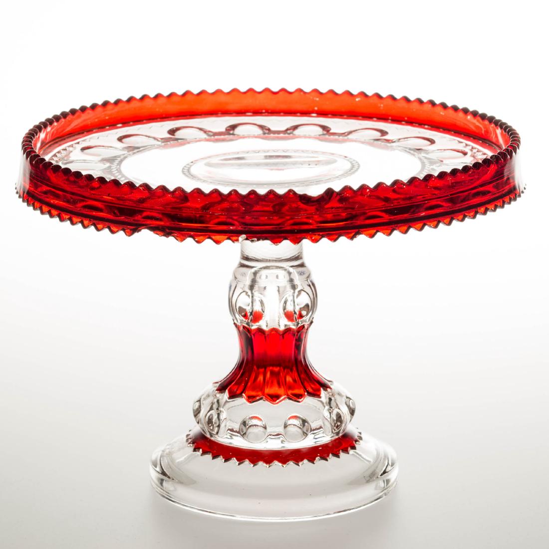 KING'S CROWN / EXCELSIOR (OMN) - RUBY-STAINED SALVER / (1 of 1)