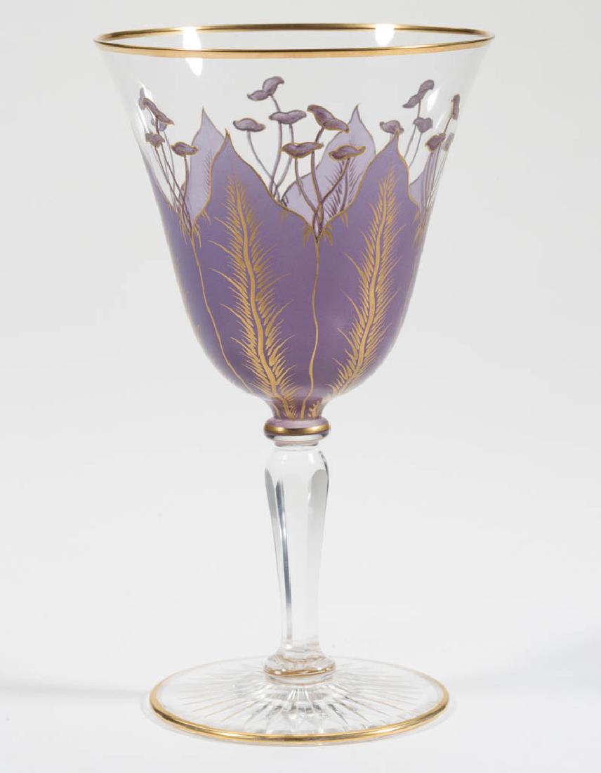 DORFLINGER KALANA LILY-STYLE ART GLASS GOBLET (1 of 1)