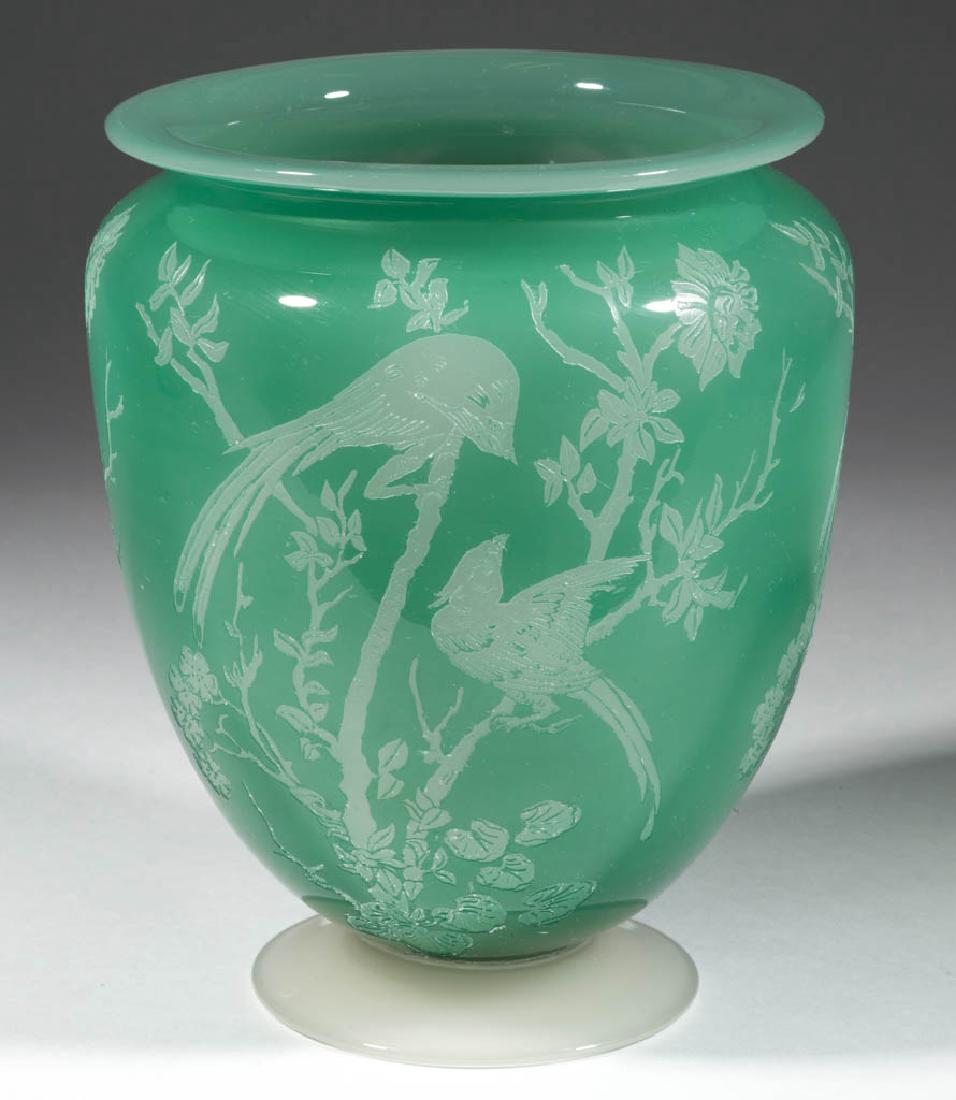 STEUBEN ACID-ETCHED ART GLASS VASE (1 of 1)