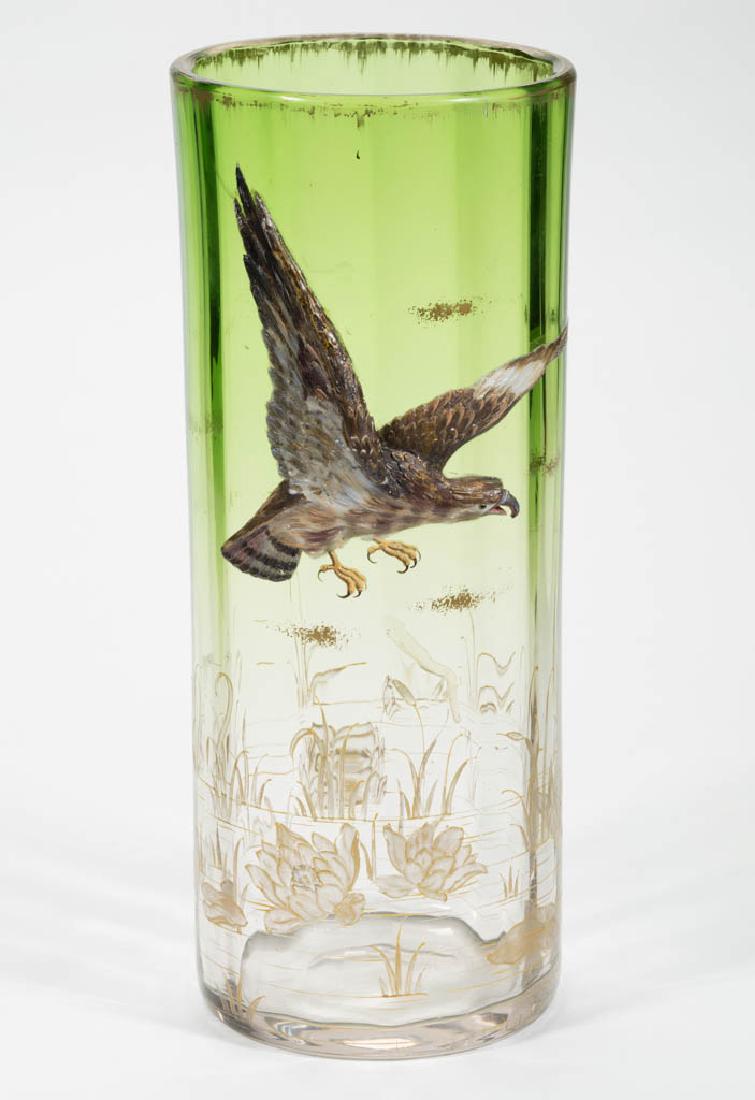 MOSER ATTRIBUTED FLYING EAGLE HIGH-RELIEF VASE (1 of 2)