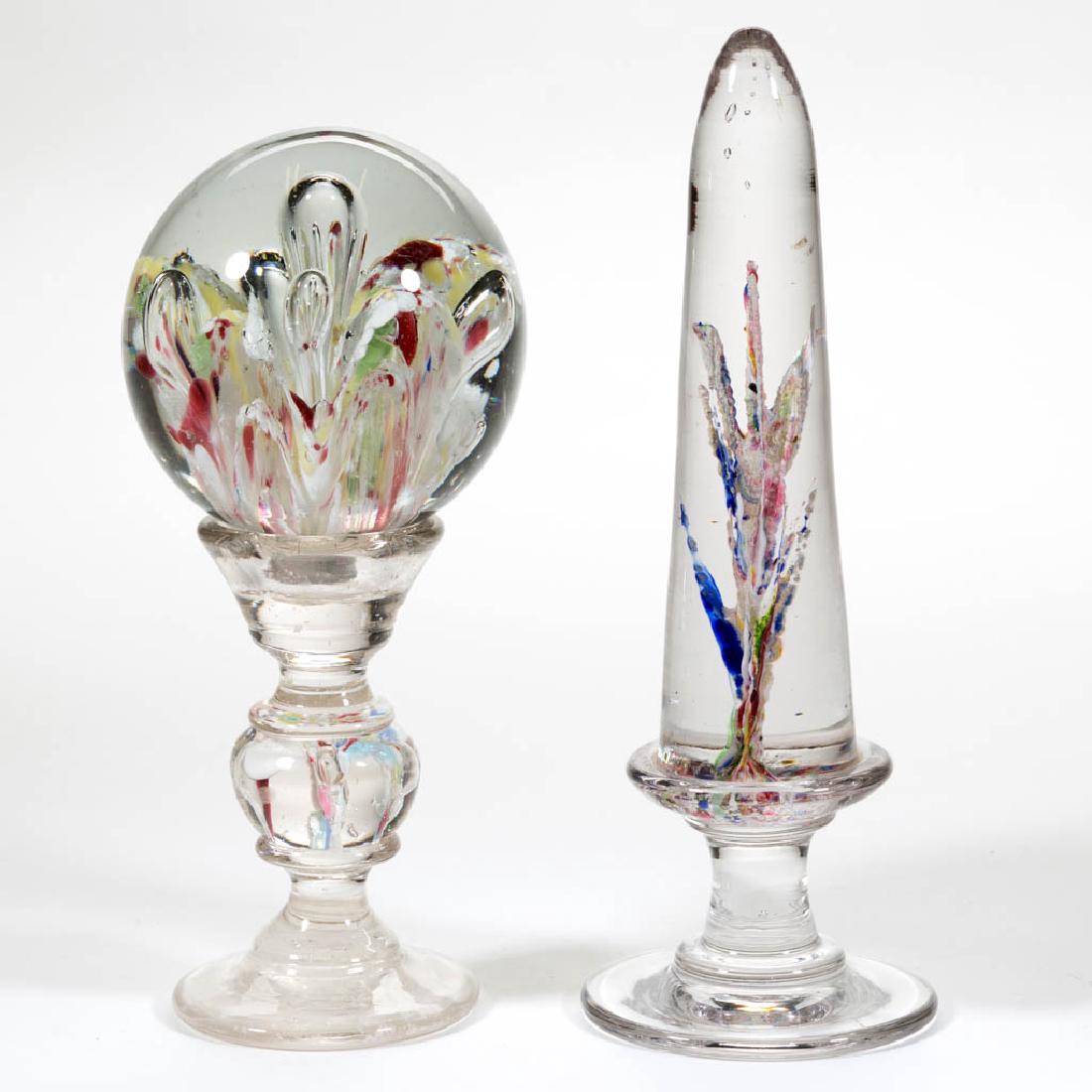 ASSORTED GLASS PAPERWEIGHTS, LOT OF TWO (1 of 1)