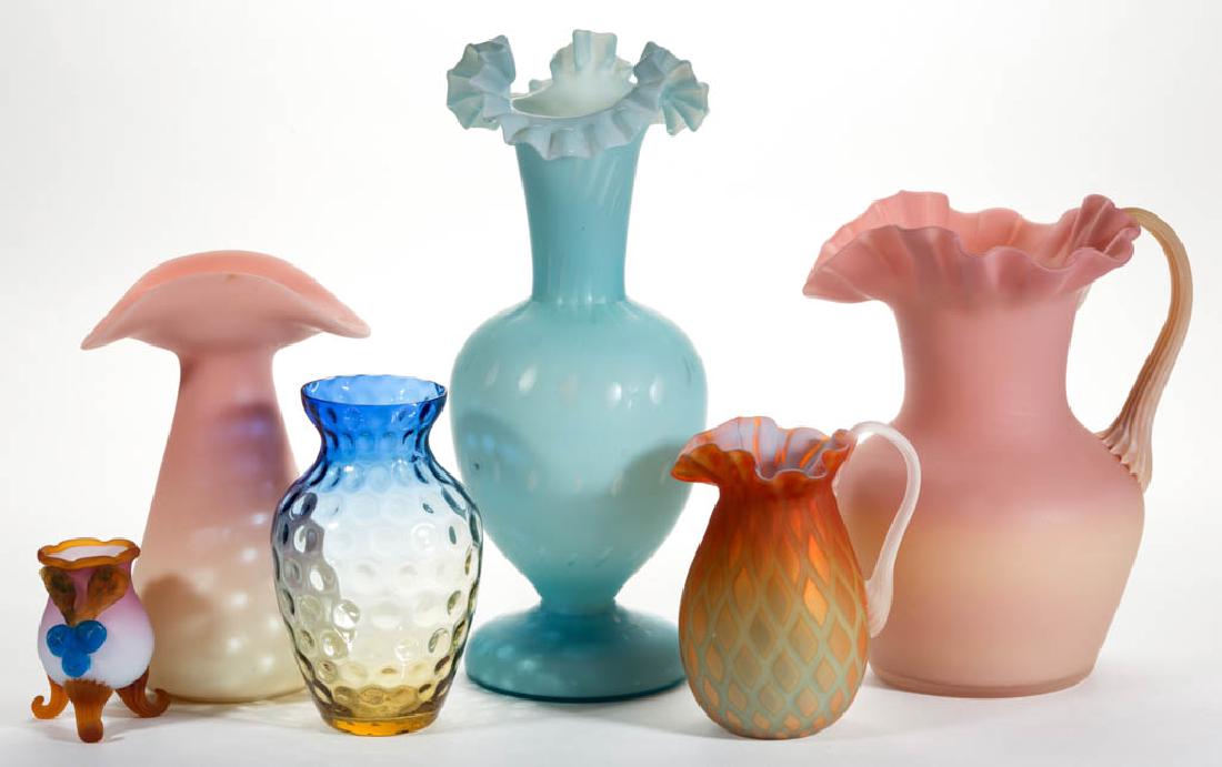 ASSORTED 20TH CENTURY GLASS ARTICLES, LOT OF SIX (1 of 1)