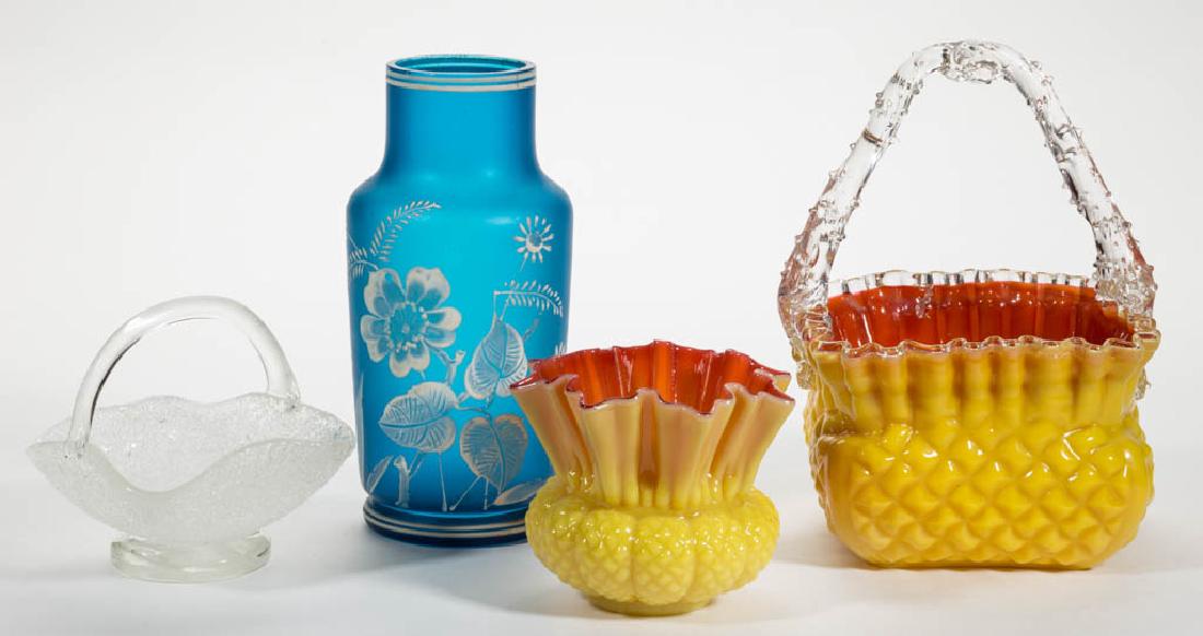 ASSORTED VICTORIAN GLASS ARTICLES, LOT OF FOUR (1 of 1)