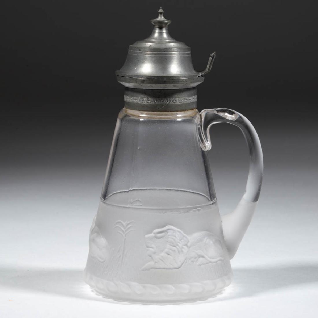 LION - FROSTED LARGE SYRUP JUG (1 of 1)